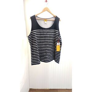 NWT Ruby Rd., navy blue and sequin sleeveless top.size 2x